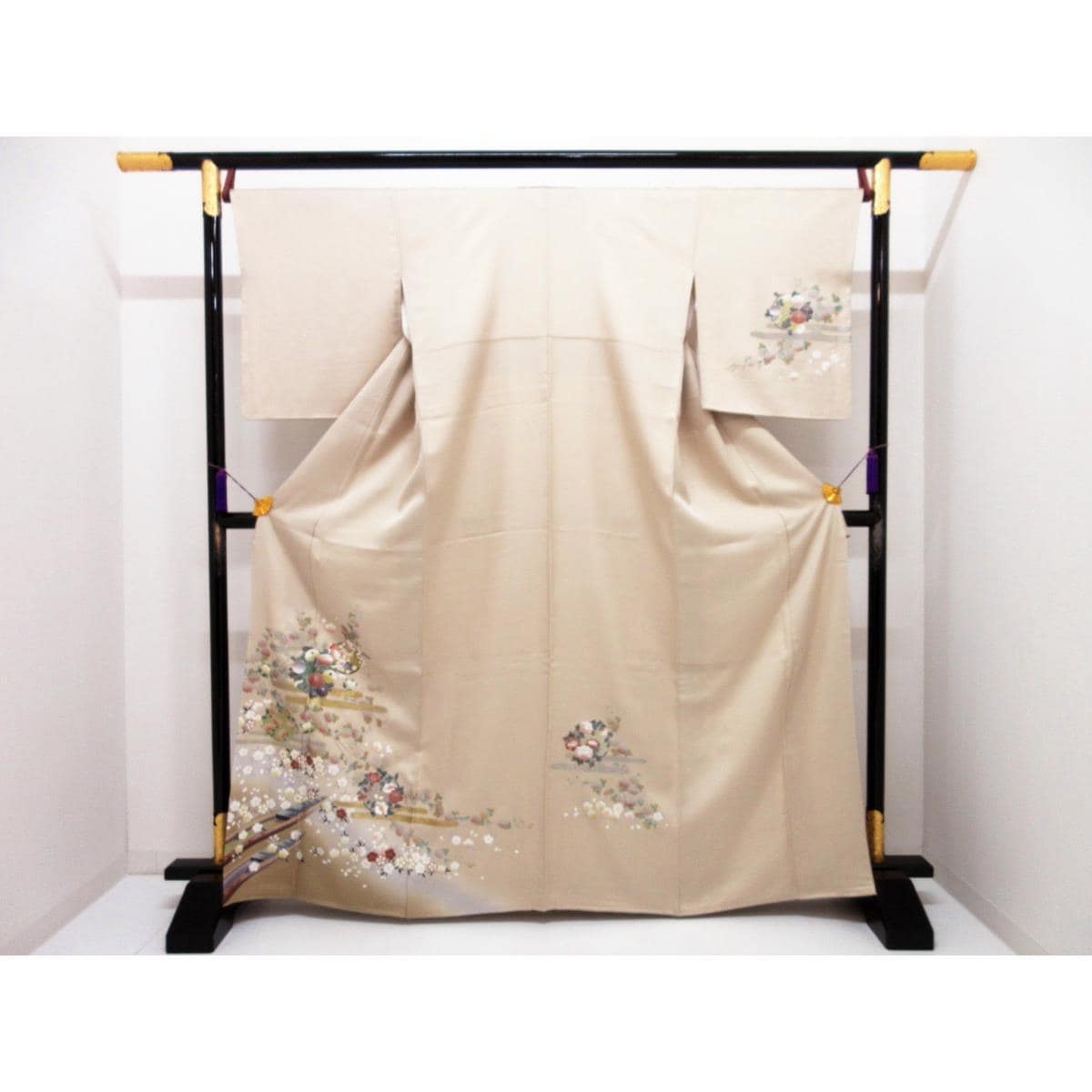 訪問着　友禅金彩加工　螺鈿入りボカシ染