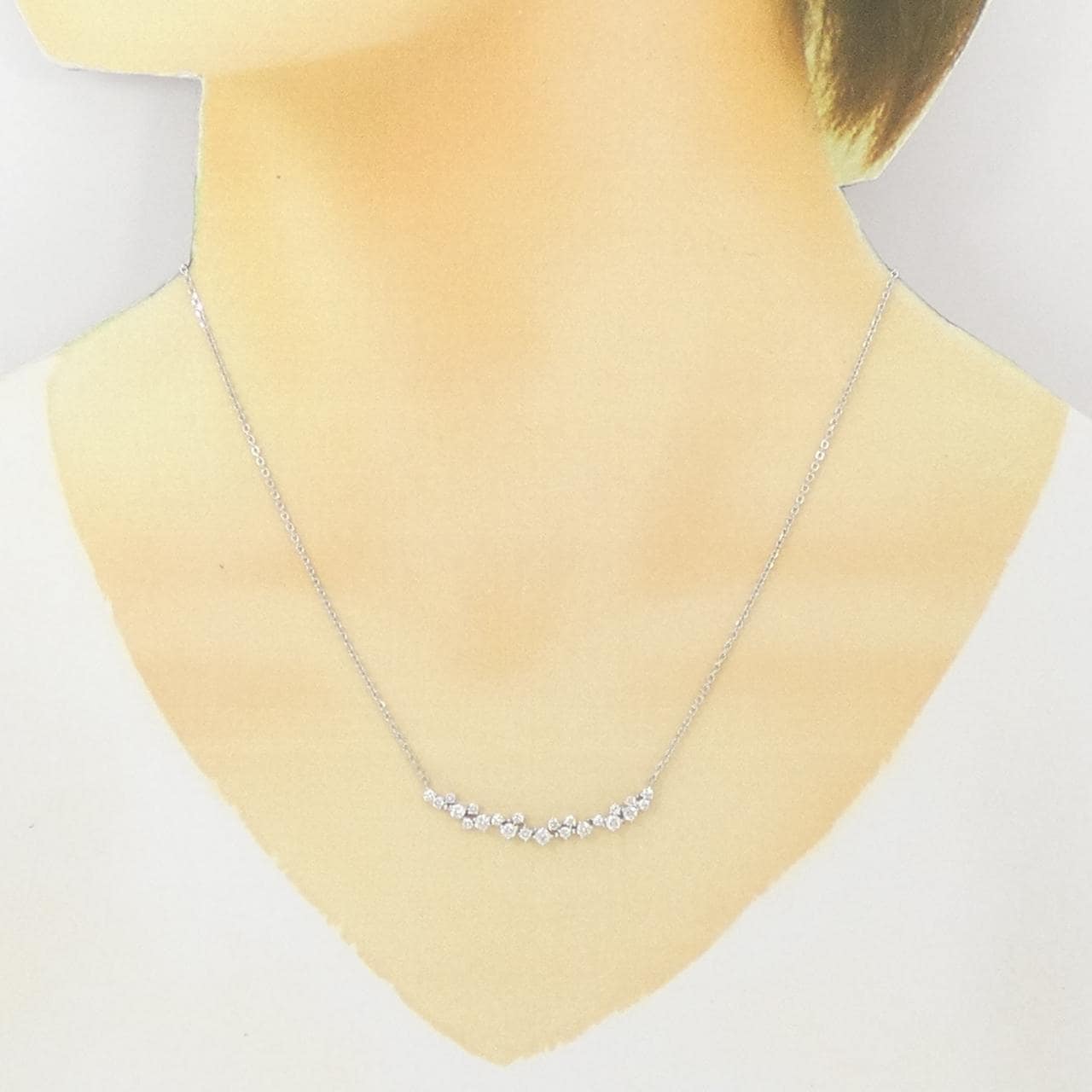 K18WG ダイヤモンド ネックレス 0.60CT
