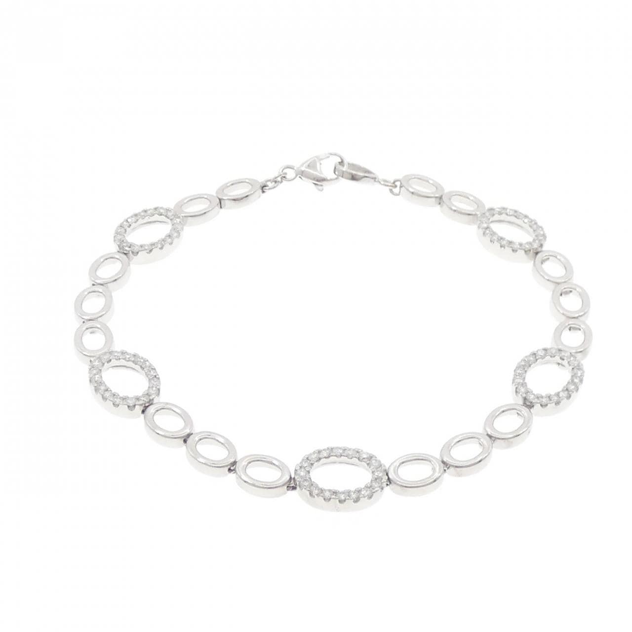 K18WG ダイヤモンド ブレスレット 0.60CT