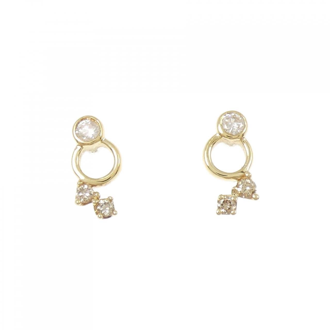 K18YG ダイヤモンド ピアス 0.20CT