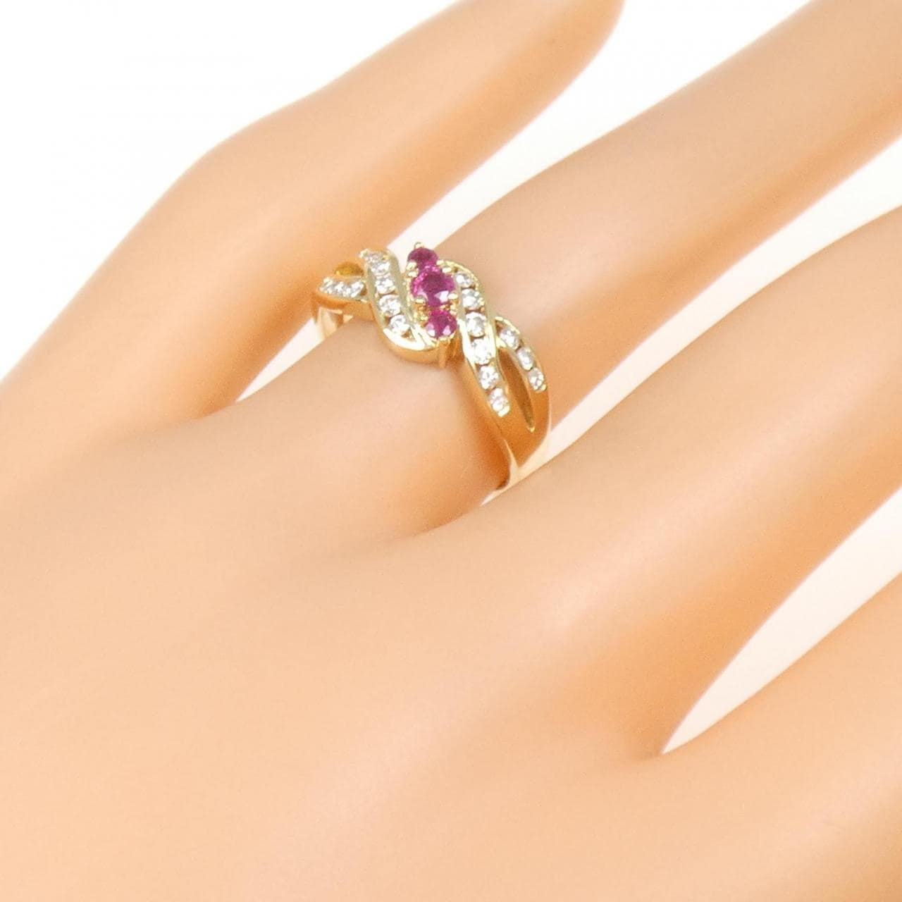 18KTYG紅寶石戒指0.22CT