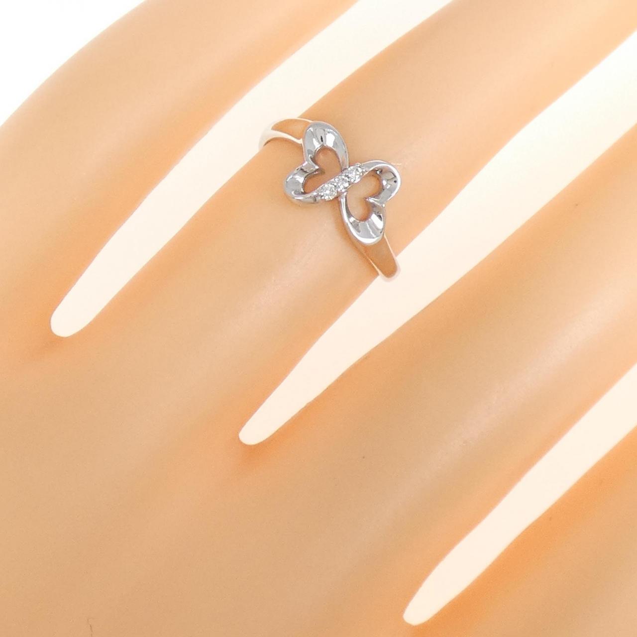 K14WG ダイヤモンド リング 0.02CT