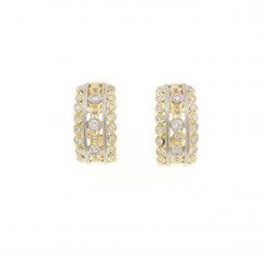 K18YG/PT900 ダイヤモンド ピアス 0.80CT