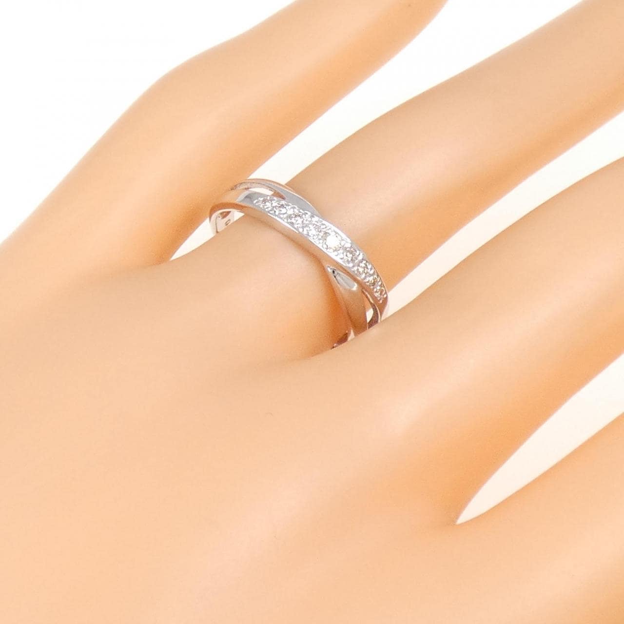 K10WG ダイヤモンド リング 0.10CT