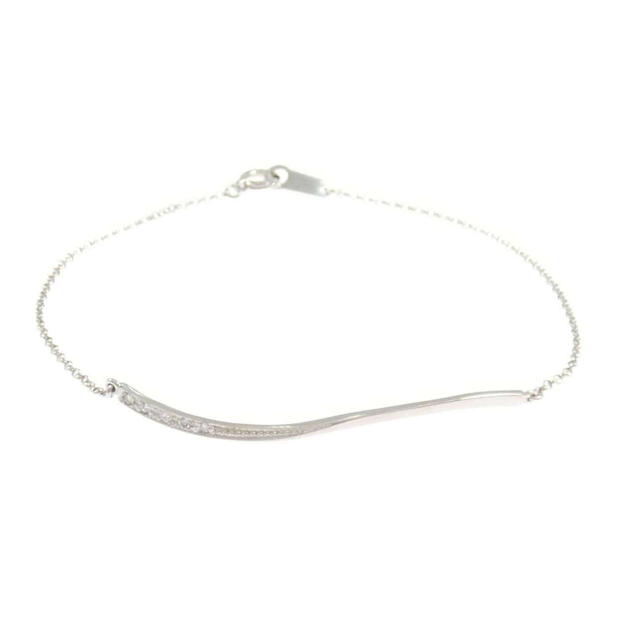 K18WG ダイヤモンド ブレスレット 0.03CT