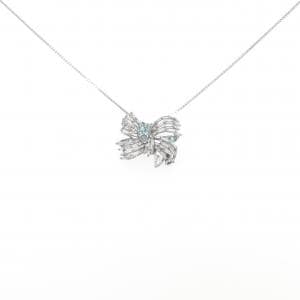 K18WG リボン トルマリン ネックレス 0.12CT