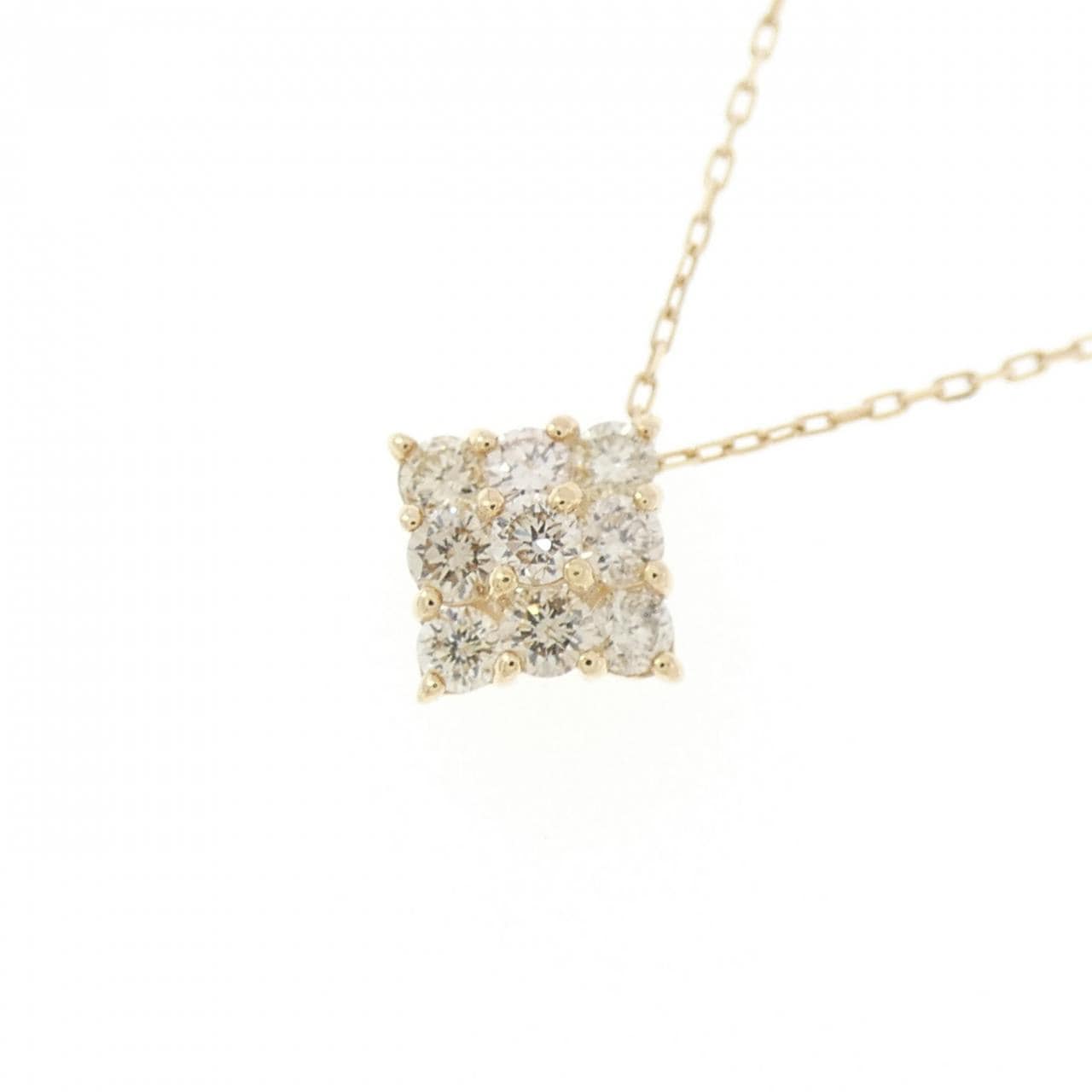 【新品】K10YG ダイヤモンド ネックレス 0.20CT