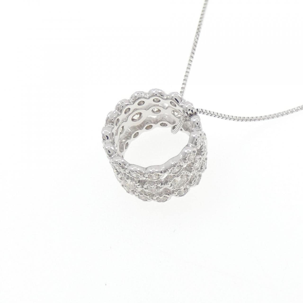 K18WG ダイヤモンド ネックレス 0.71CT