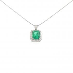 【リメイク】PT900/PT850 エメラルド ネックレス 3.058CT コロンビア産
