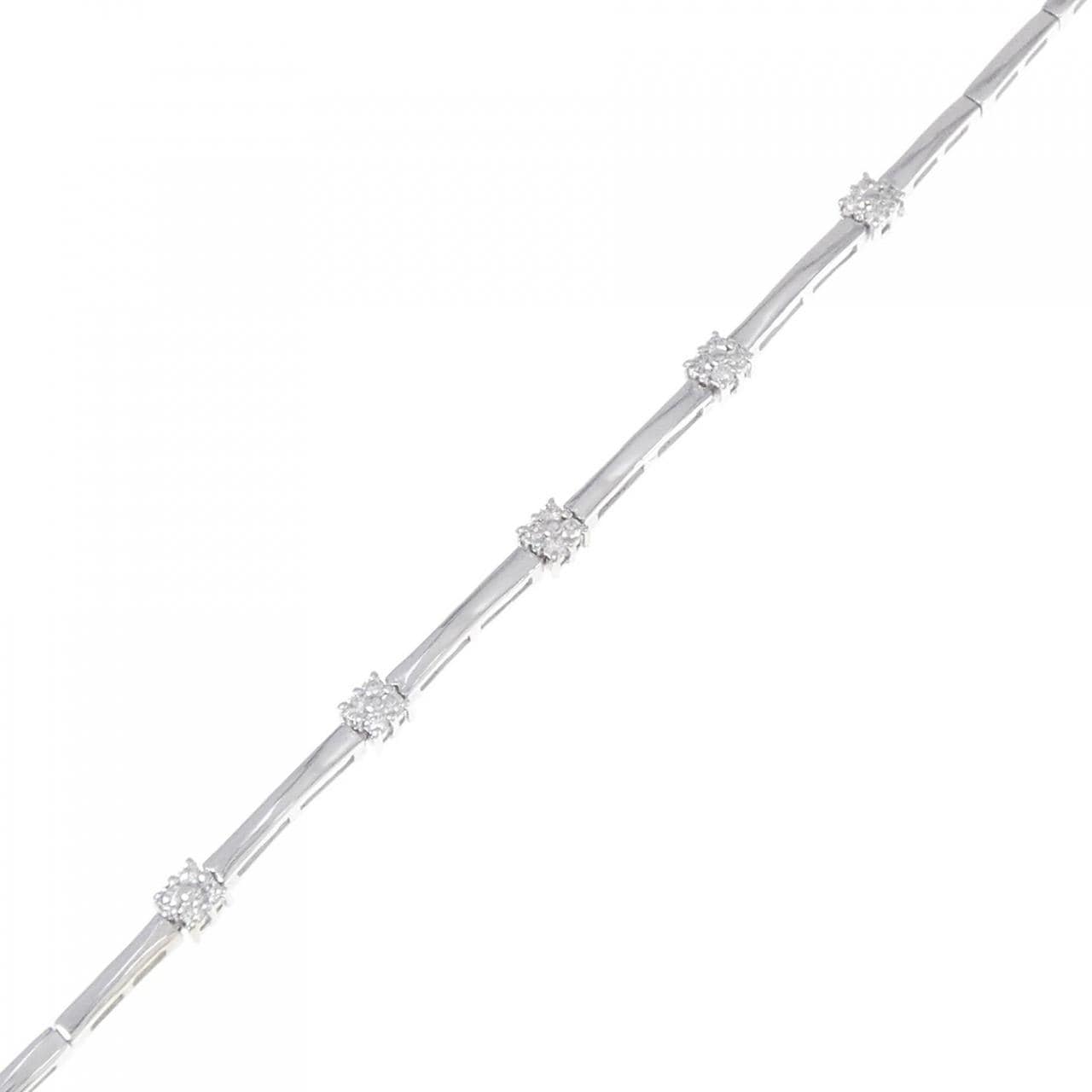 K18WG Diamond bracelet 0.26CT