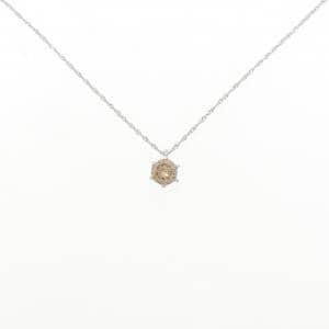K18WG ソリティア ダイヤモンド ネックレス 0.601CT