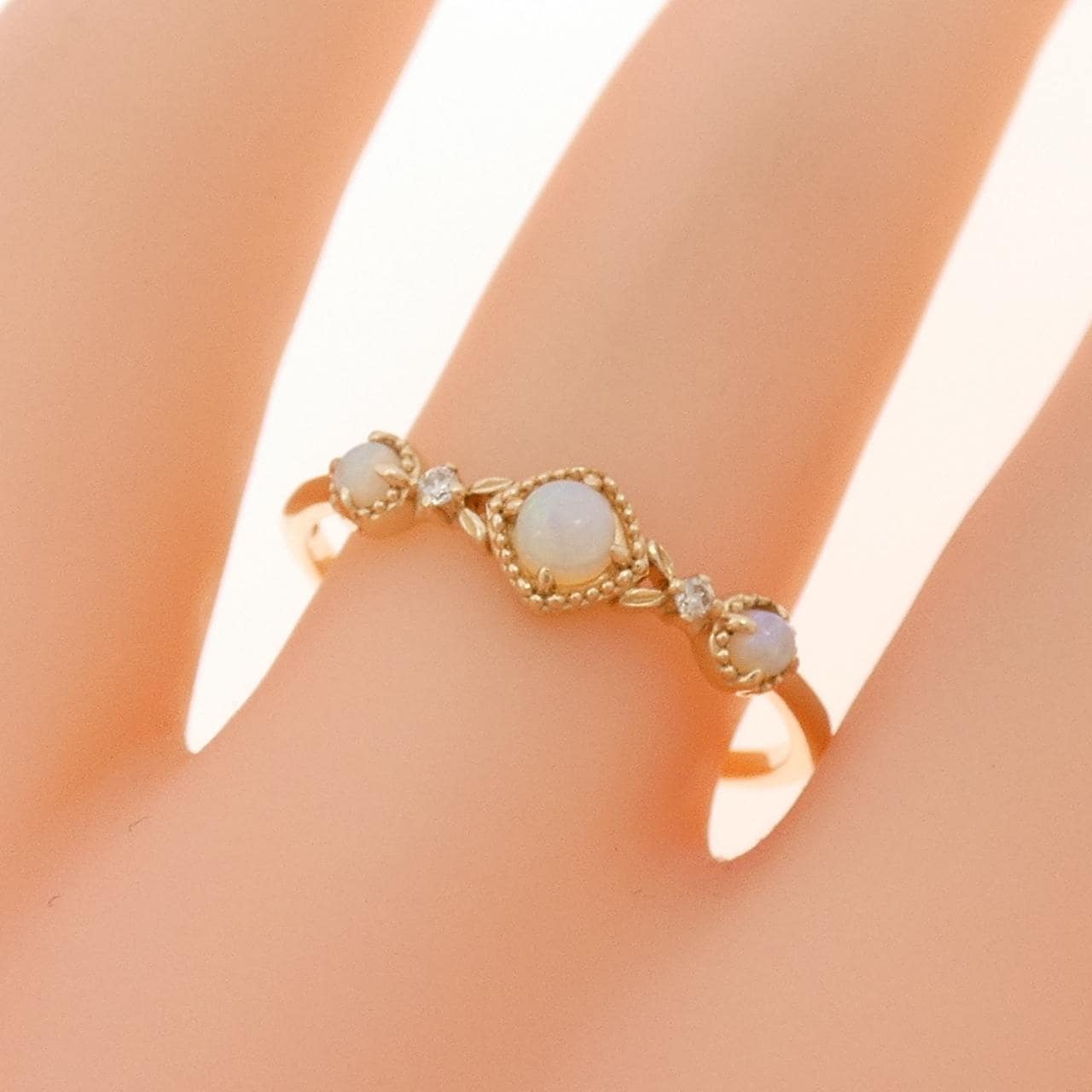 アガット オパール リング