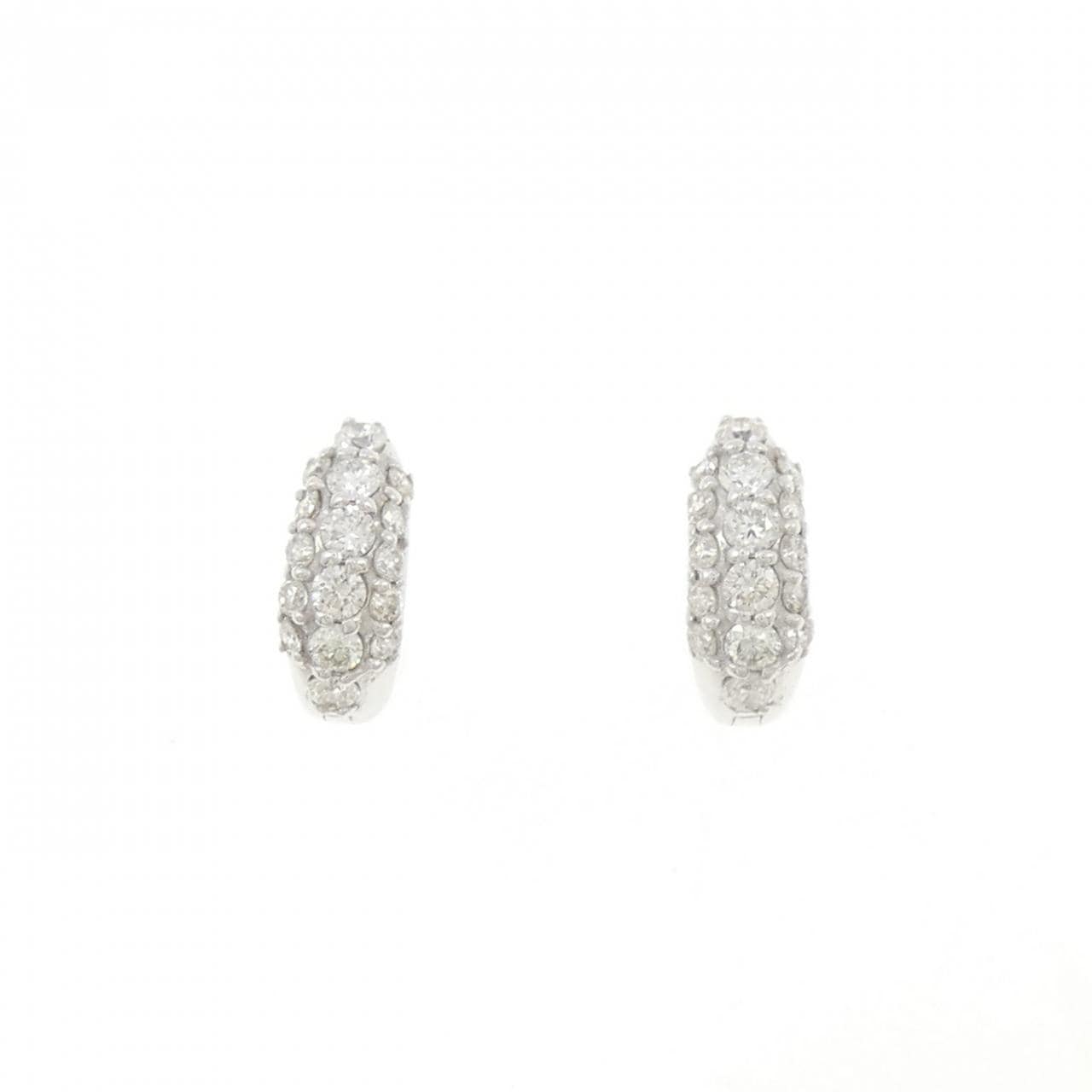 K18WG ダイヤモンド ピアス 0.44CT
