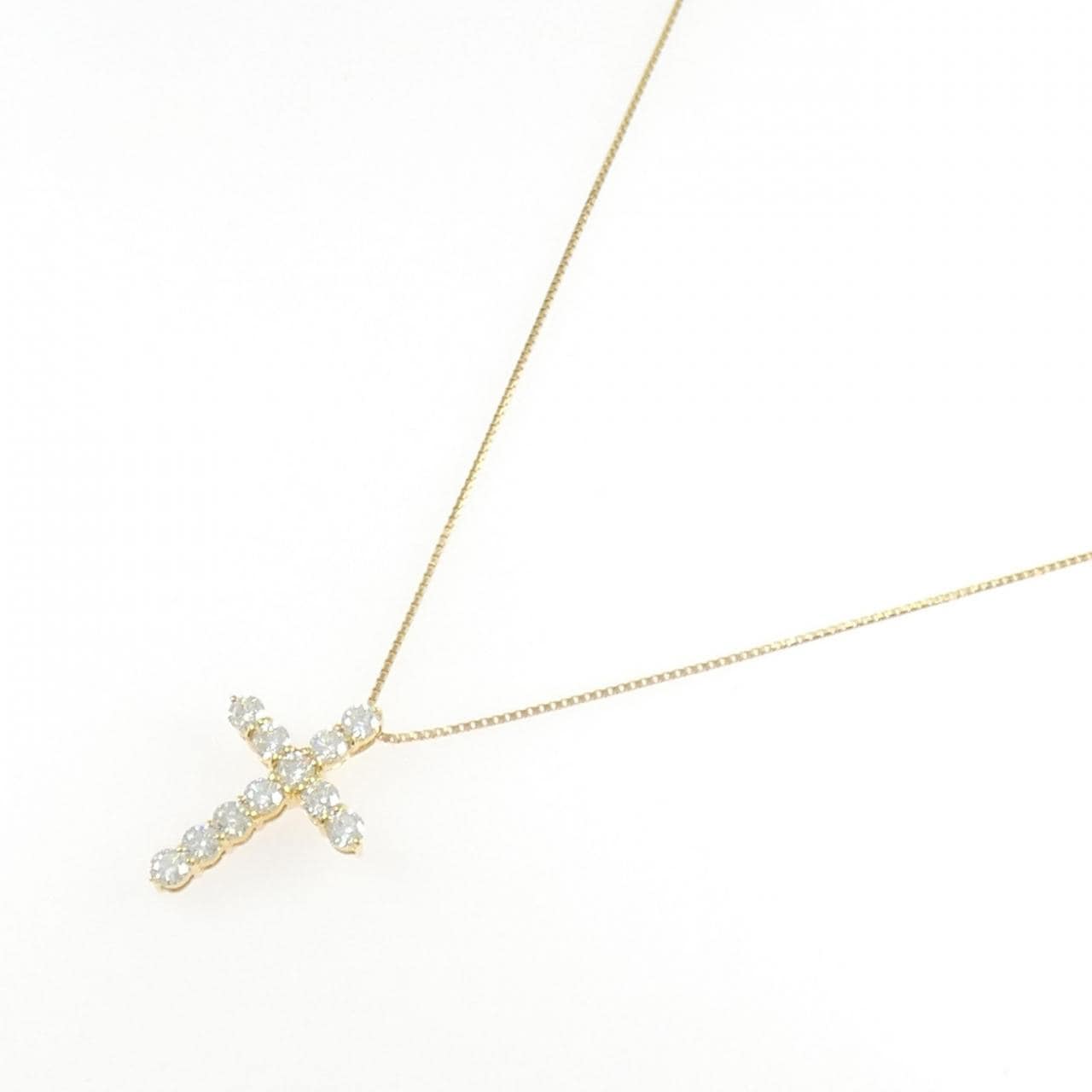 【新品】K18YG ダイヤモンド ネックレス 1.003CT F VVS2-SI1 VG