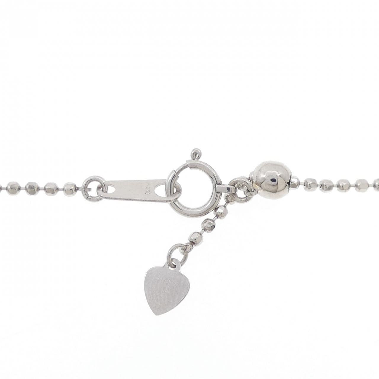 K18WG/K18BG/PT850 クロス ダイヤモンド ネックレス 1.0CT