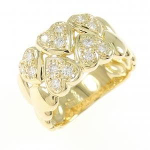K18YG ハート ダイヤモンド リング 0.31CT