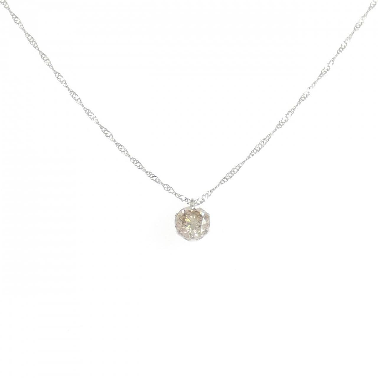 PT900/PT850 ソリティア ダイヤモンド ネックレス 0.37CT