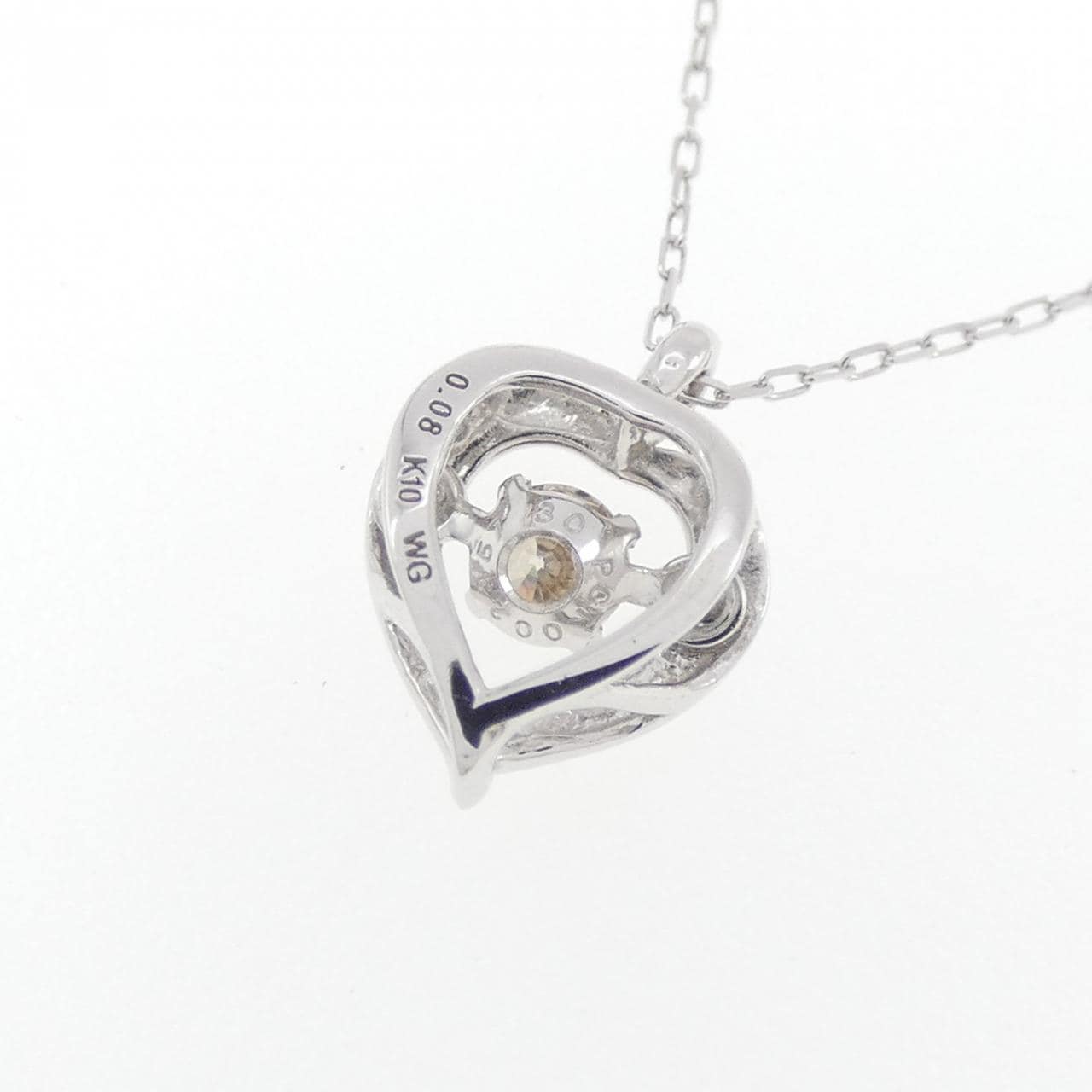 K10WG ダイヤモンド ネックレス 0.08CT