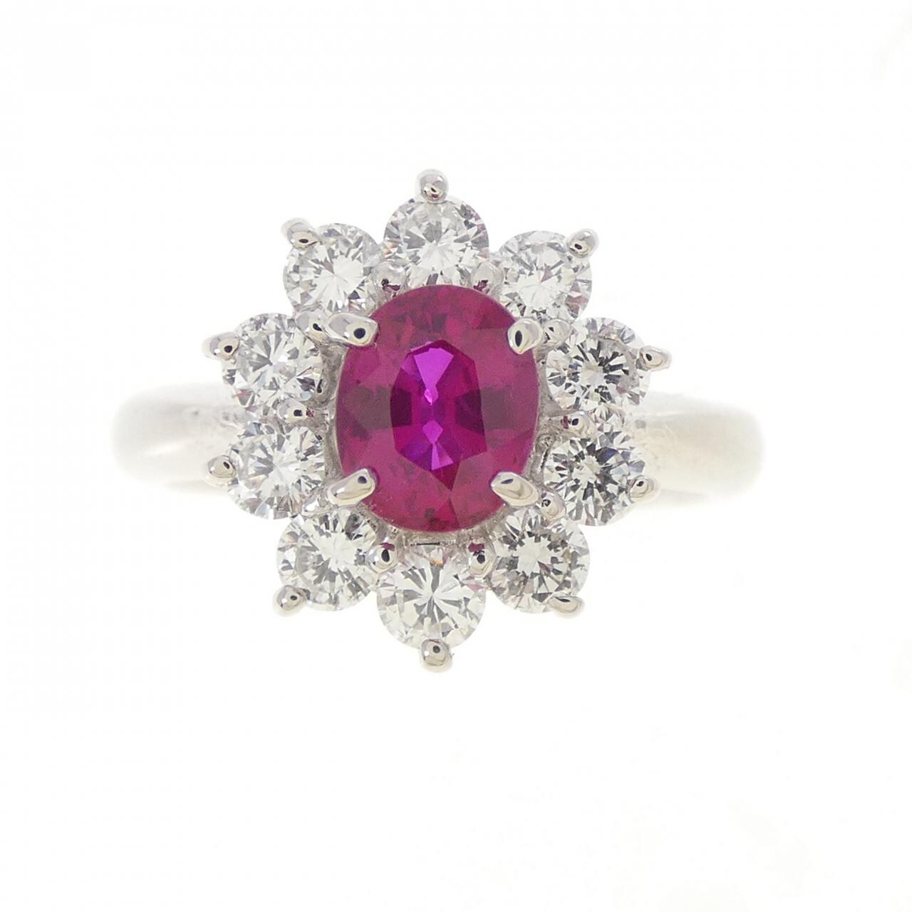 PT900 ルビー リング 0.68CT
