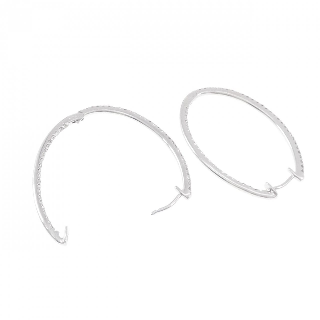 K18WG ダイヤモンド ピアス 1.00CT