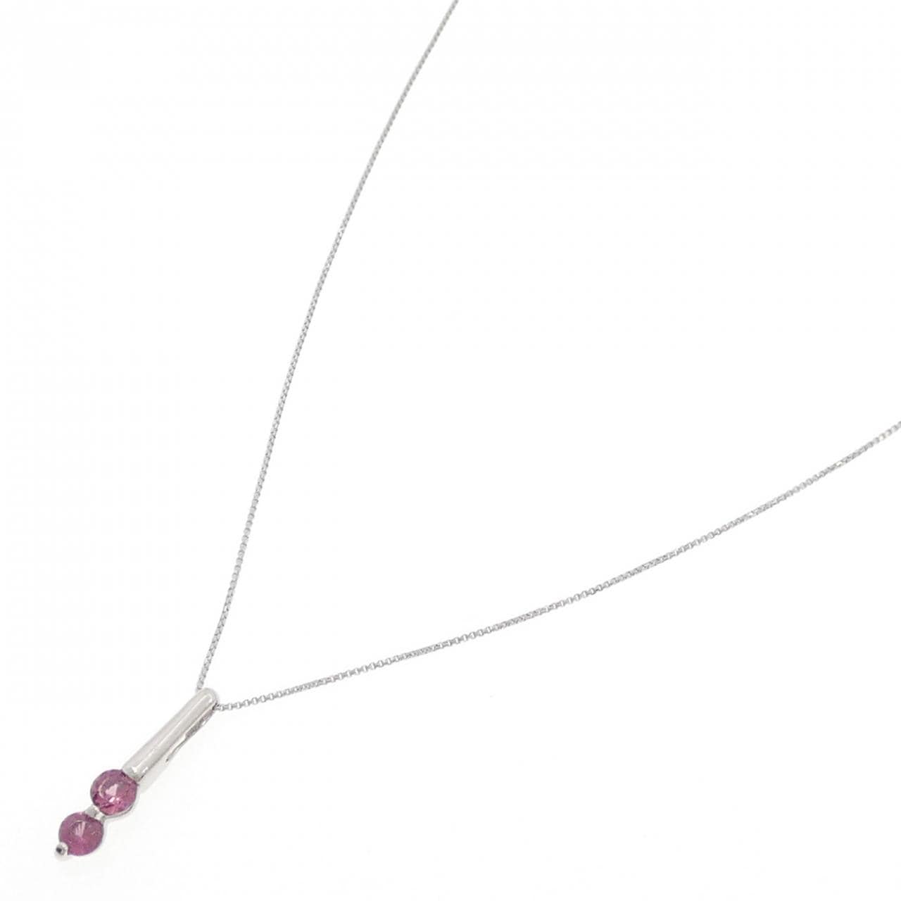 PT900/PT850 ガーネット ネックレス