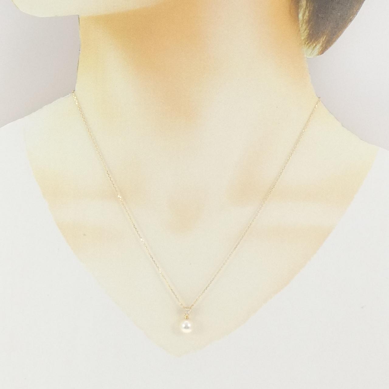 K18YG アコヤパール ネックレス 7.5mm