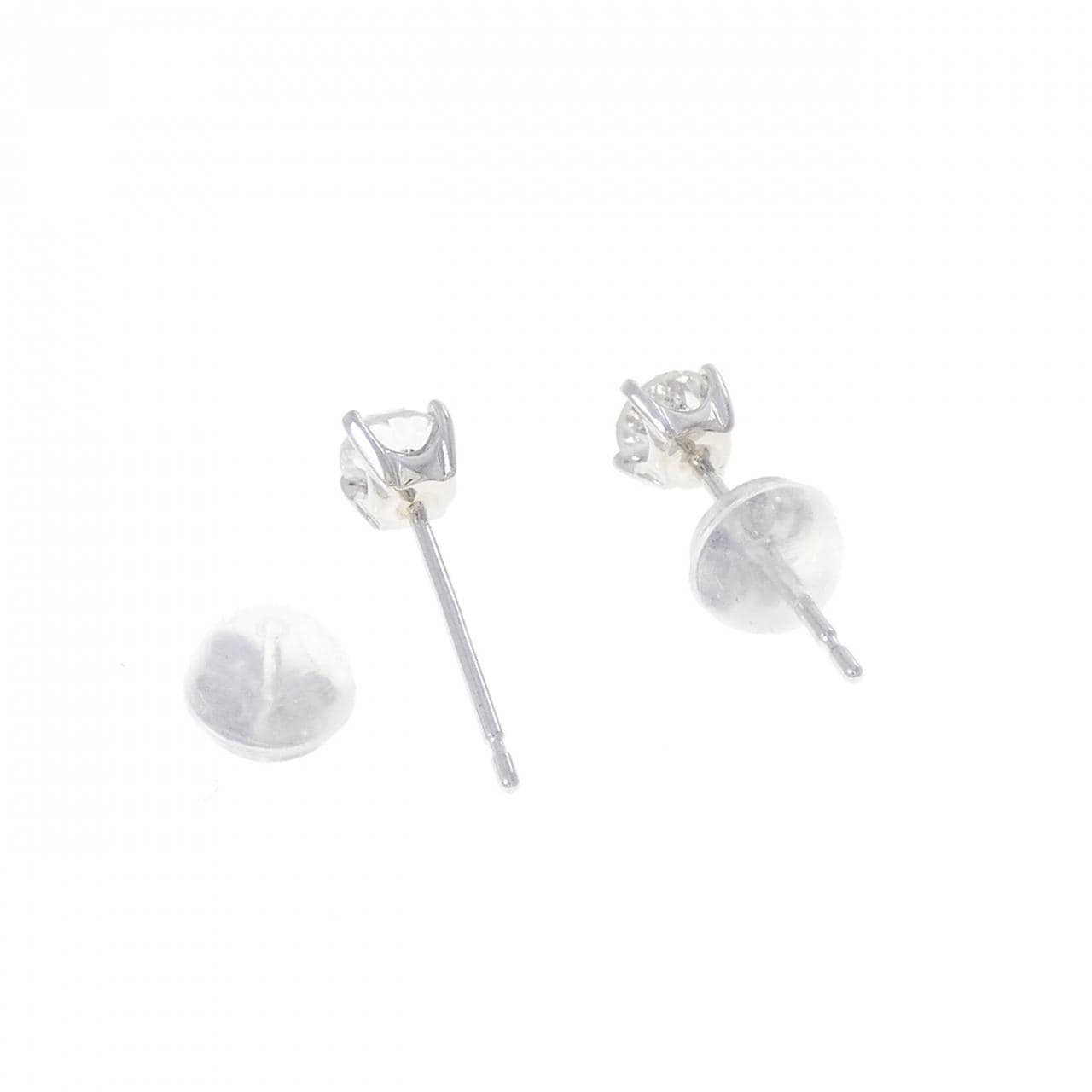 PT900 ソリティア ダイヤモンド ピアス 0.56CT