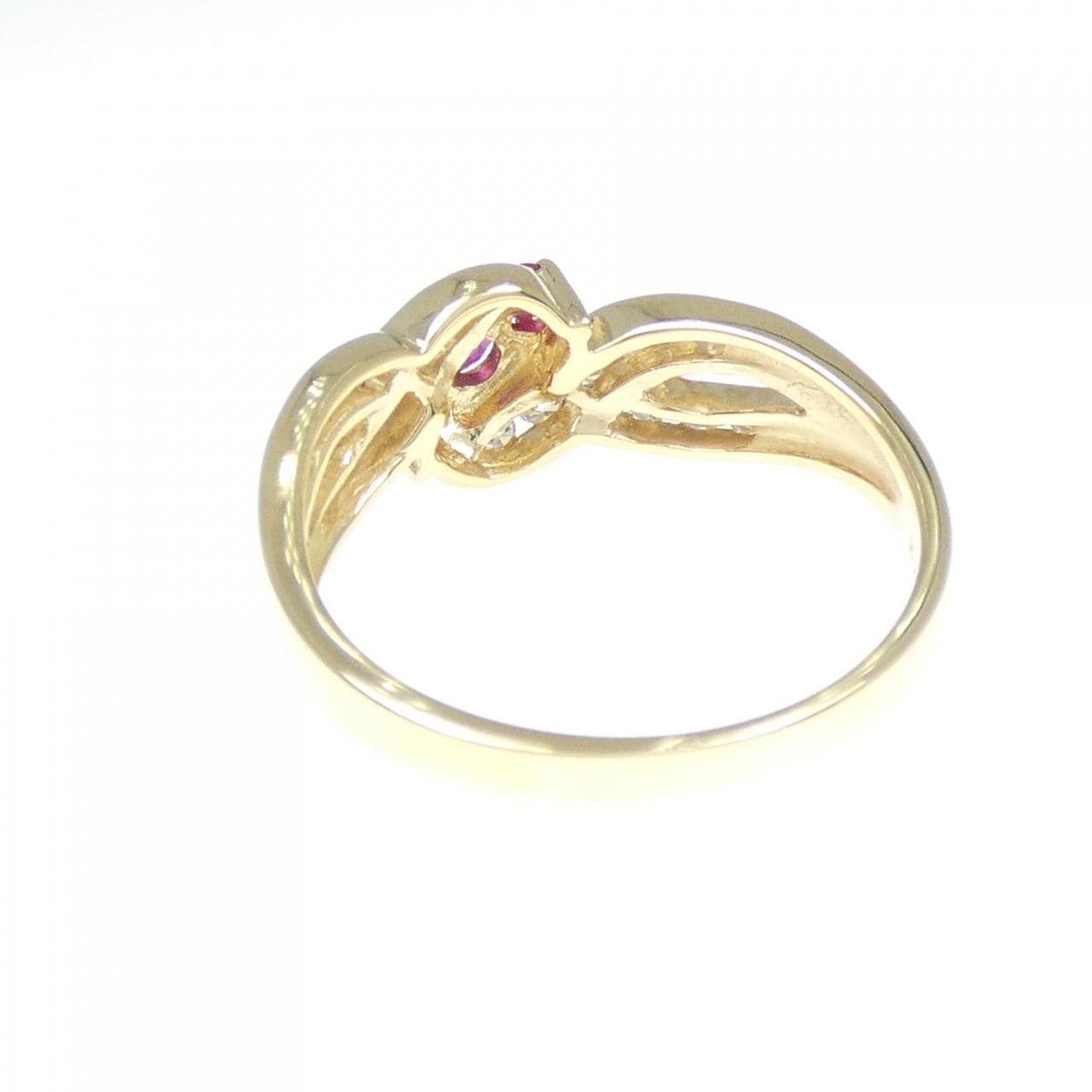 18KTYG紅寶石戒指0.22CT