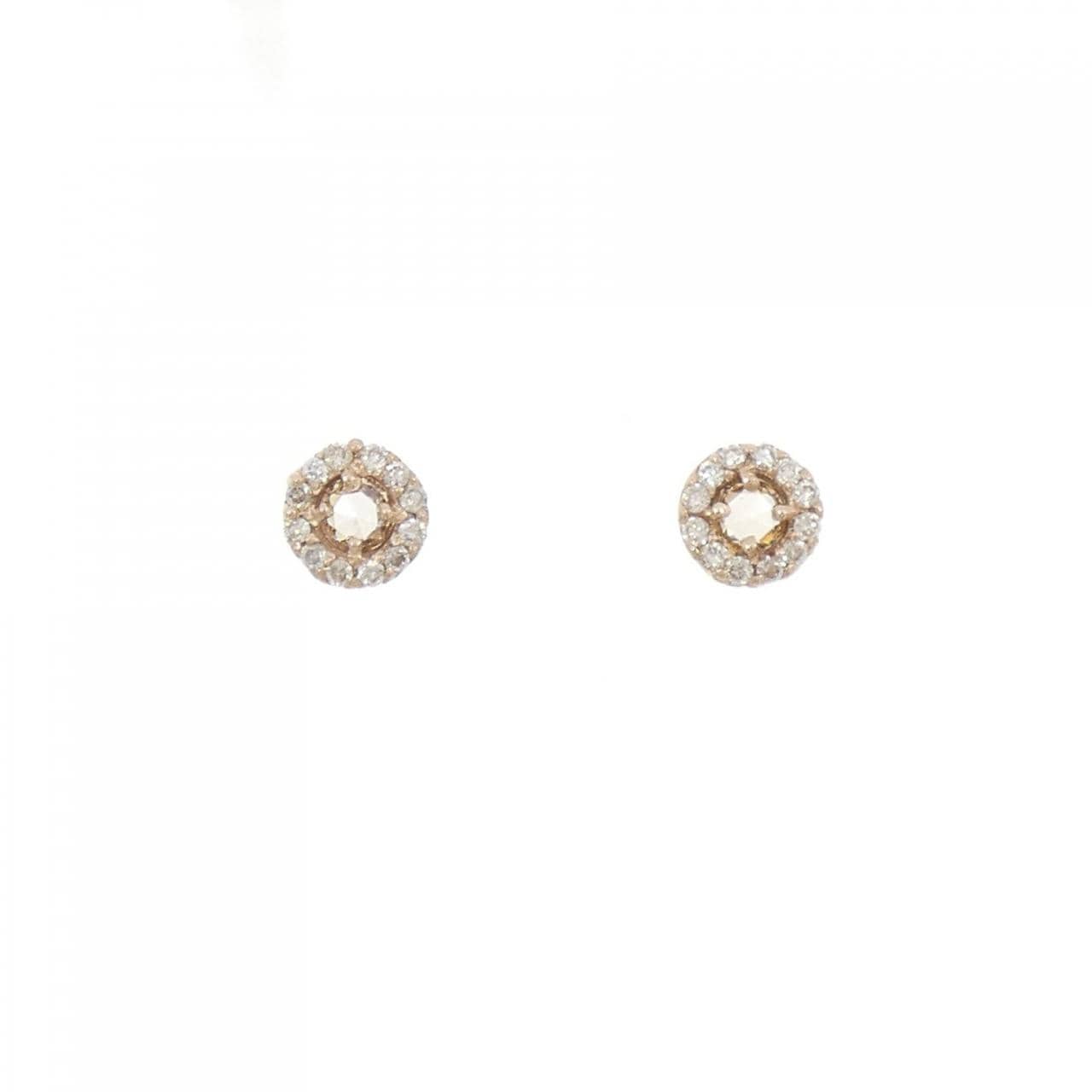 K18PG ダイヤモンド ピアス 0.08CT