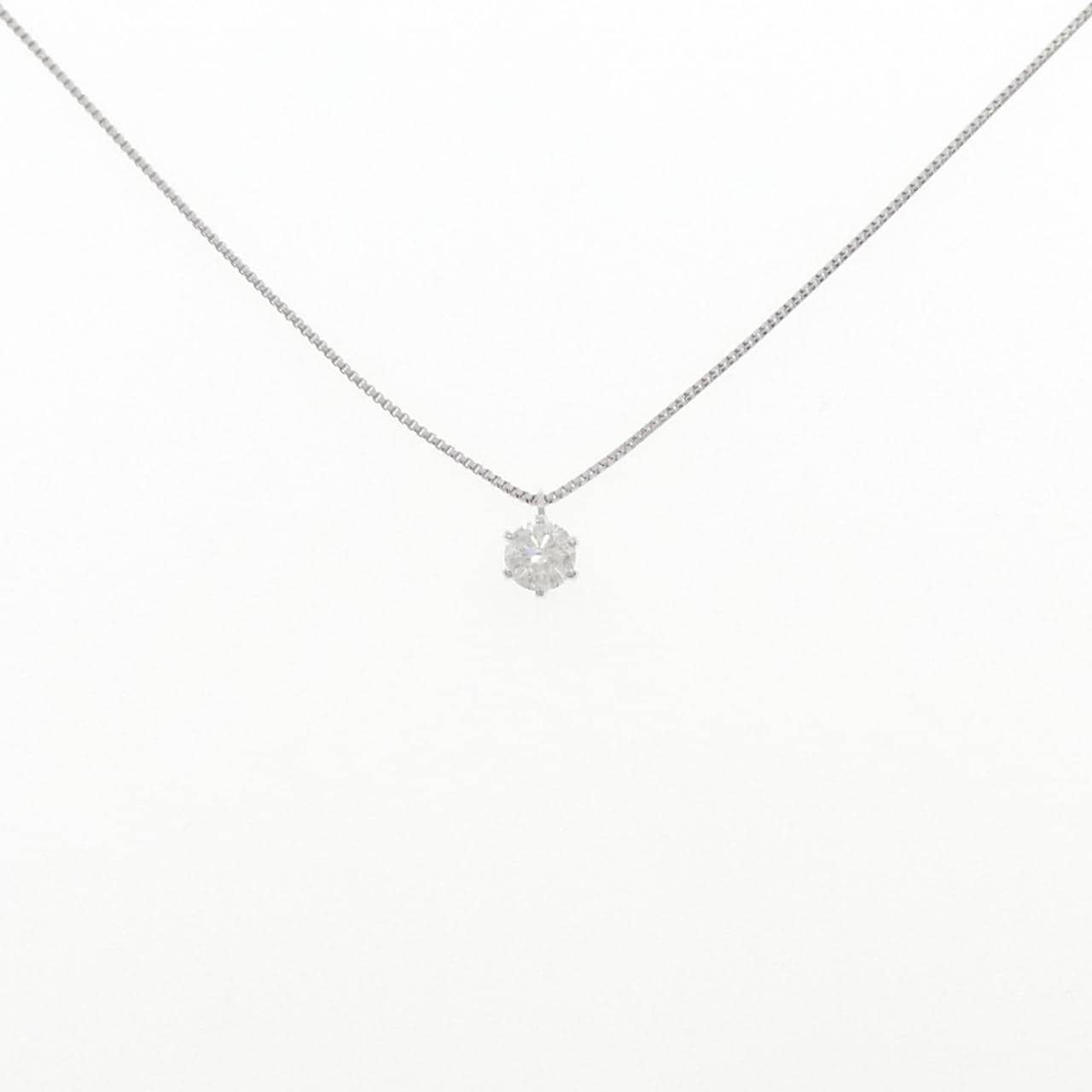 PT900/PT850 ソリティア ダイヤモンド ネックレス 0.30CT