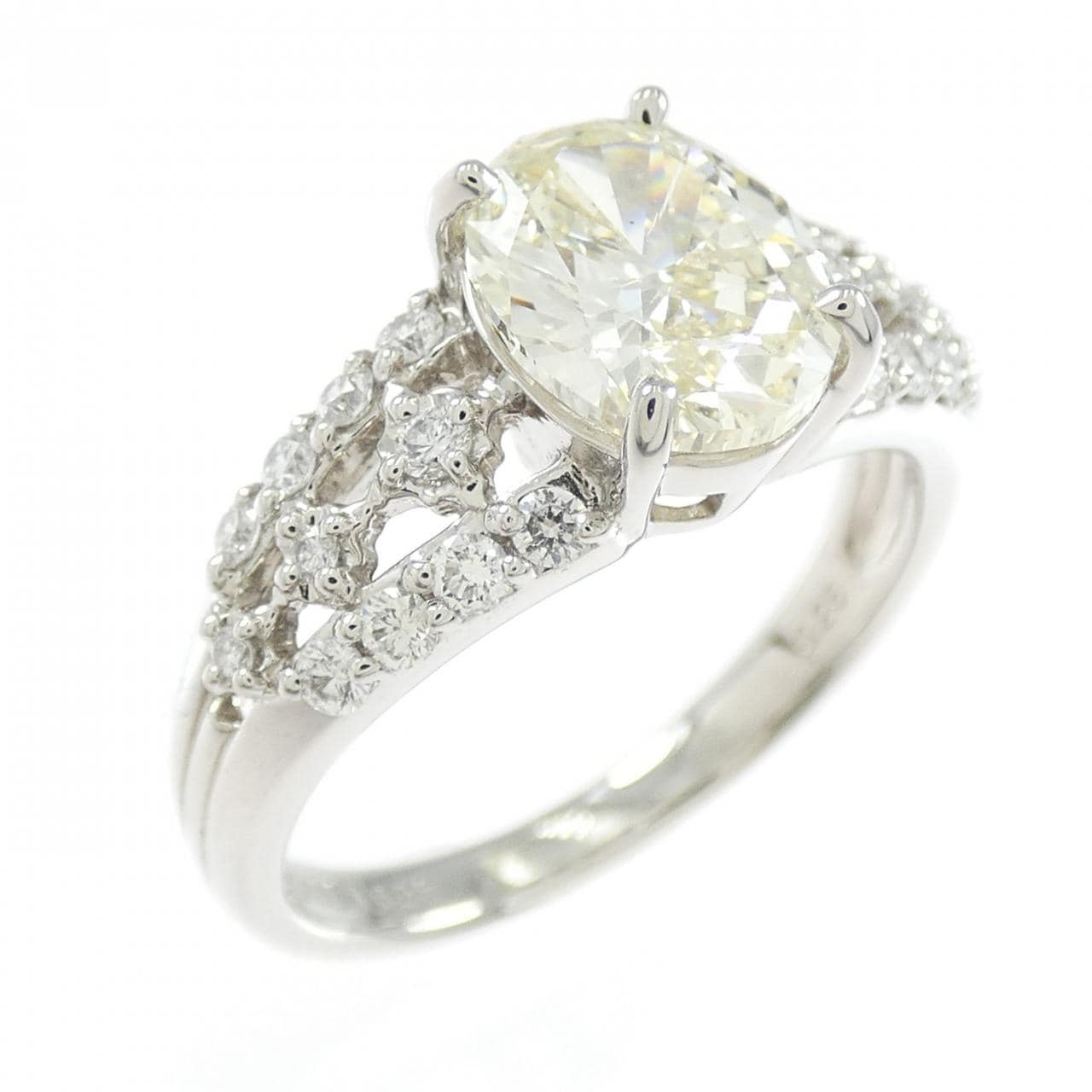 【リメイク】PT900 ダイヤモンド リング 1.628CT VLY SI2 オーバルカット