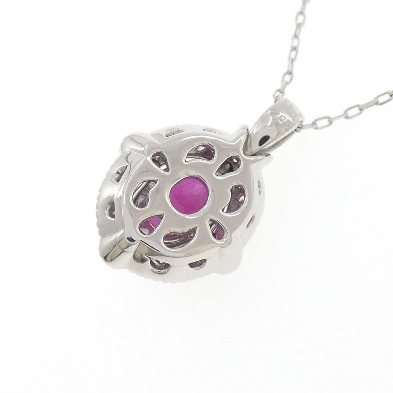 PT900/PT850 ルビー ネックレス 2.05CT