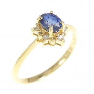 K18YG サファイヤ リング 0.51CT