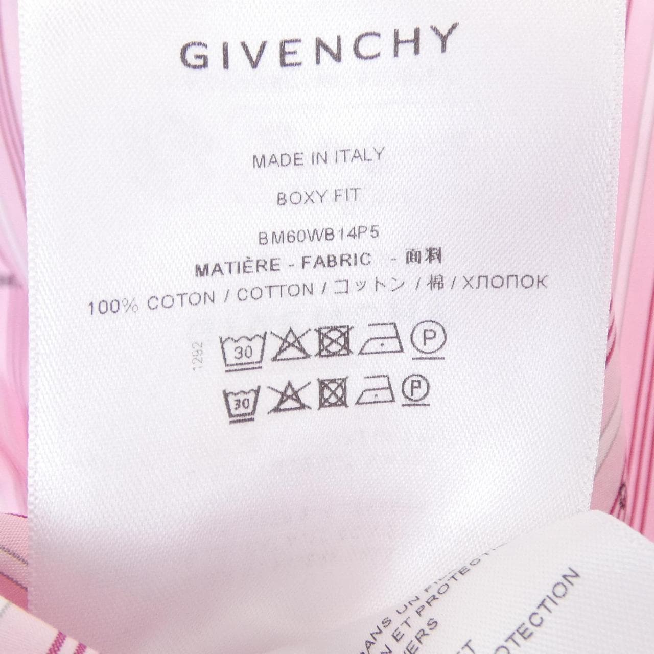 ジバンシー GIVENCHY BM60WB14P5 S／Sシャツ