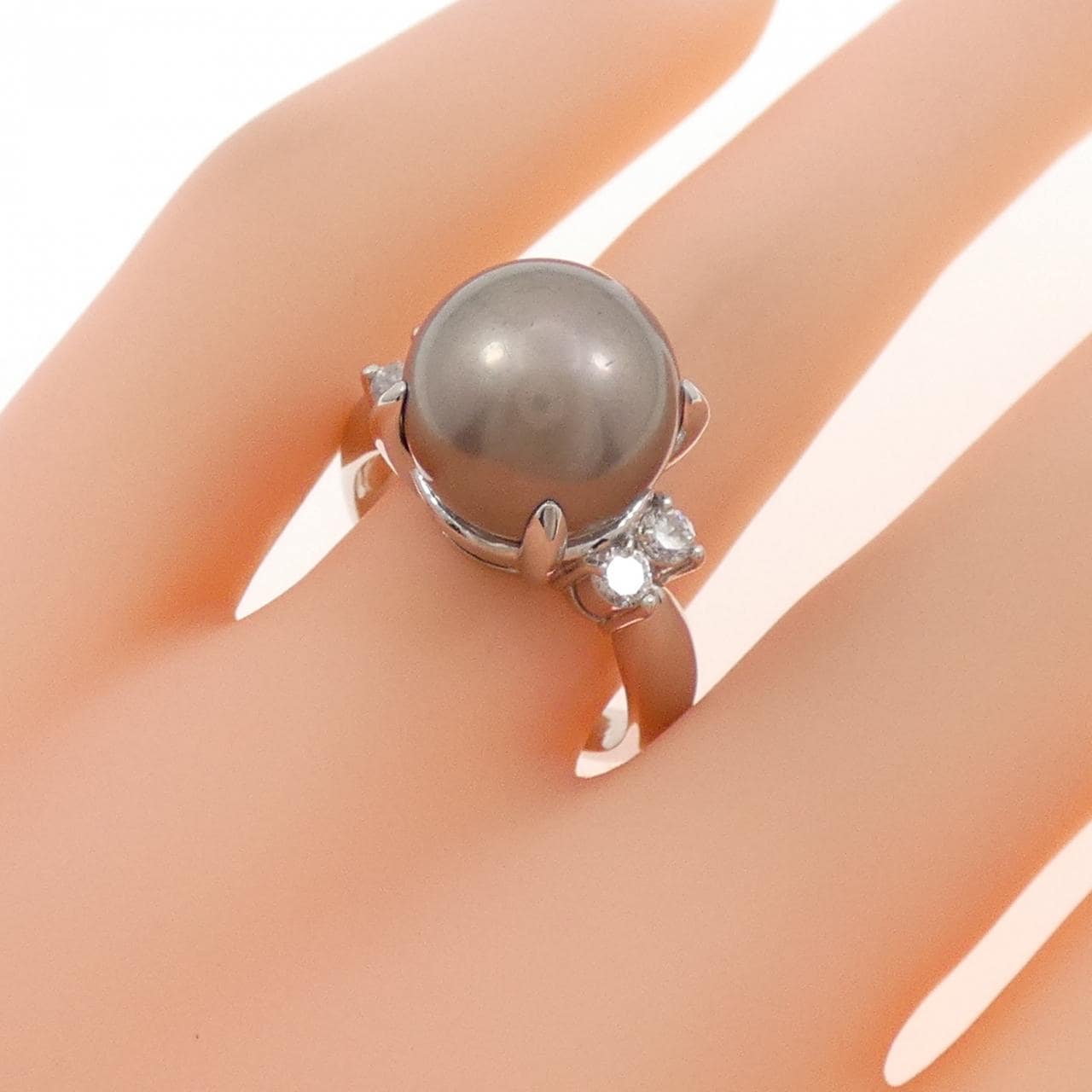 PT900 黒蝶パール リング 11.5mm