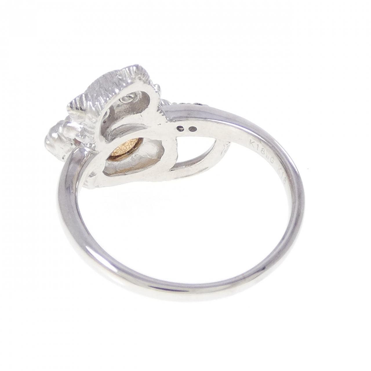 K18WG/K18YG キャット ダイヤモンド リング 0.01CT