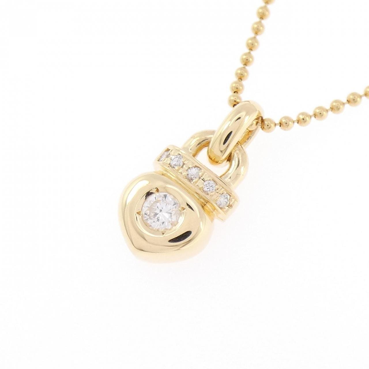 750YG/K18YG ダイヤモンド ネックレス 0.15CT