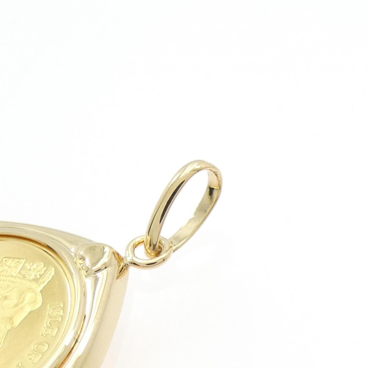 K18YG(枠) コイン ペンダント