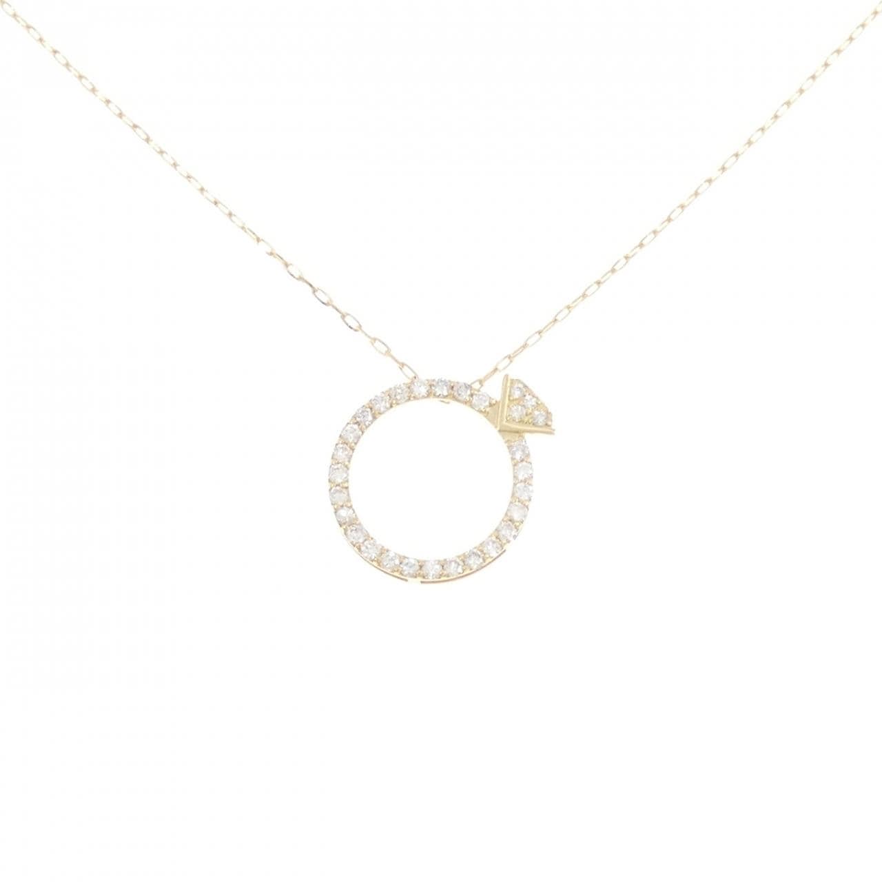 K18YG ダイヤモンド ネックレス 0.30CT