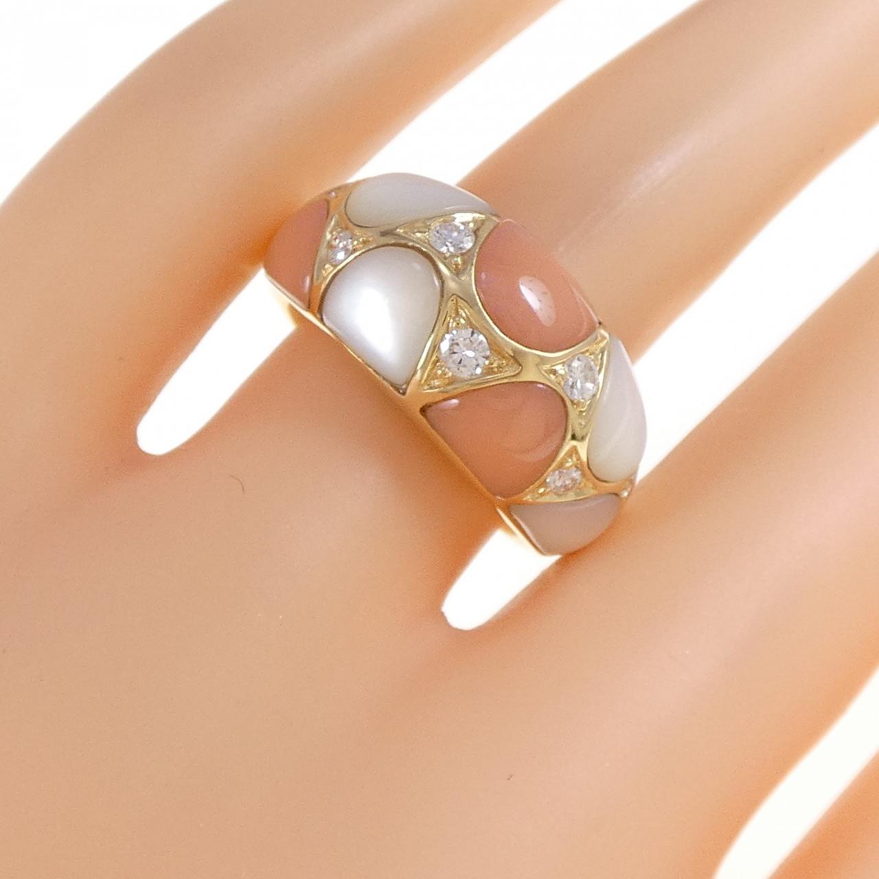 K18YG color stone ring
