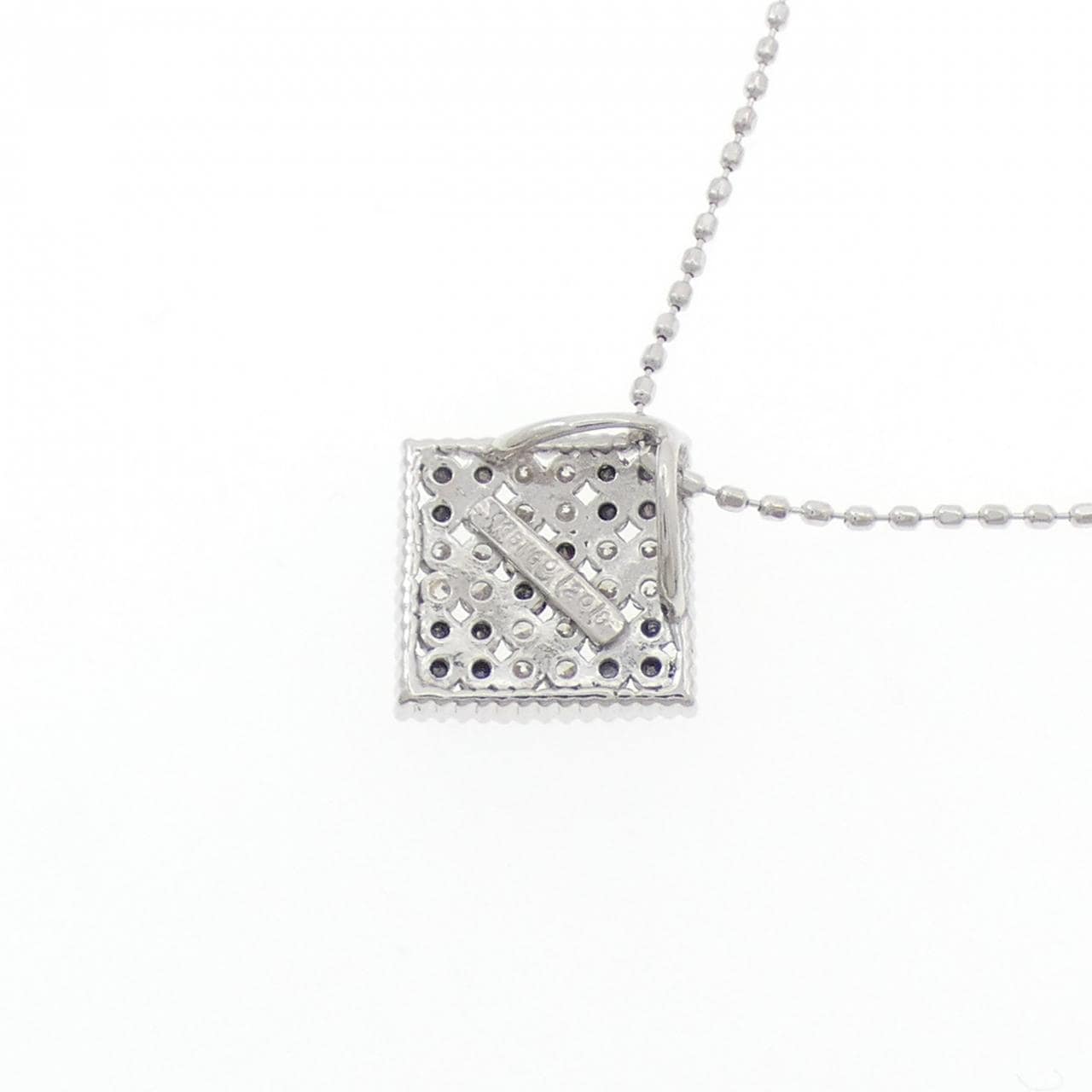 K18WG ダイヤモンド ネックレス 0.18CT