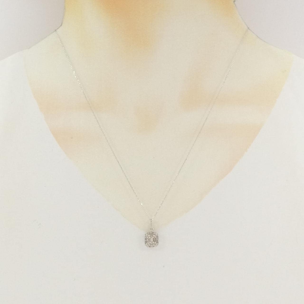 K18WG ダイヤモンド ネックレス 0.30CT