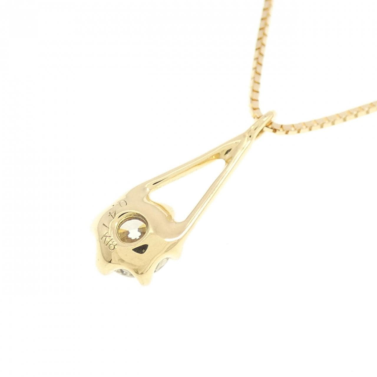 【新品】K18YG ダイヤモンド ネックレス 0.41CT