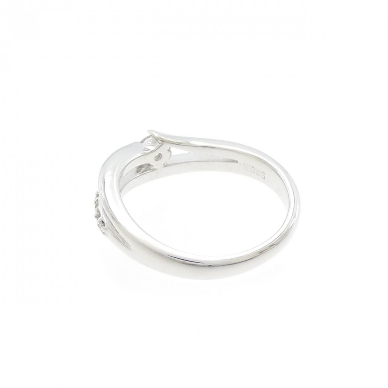 K18WG ダイヤモンド ピンキーリング 0.16CT