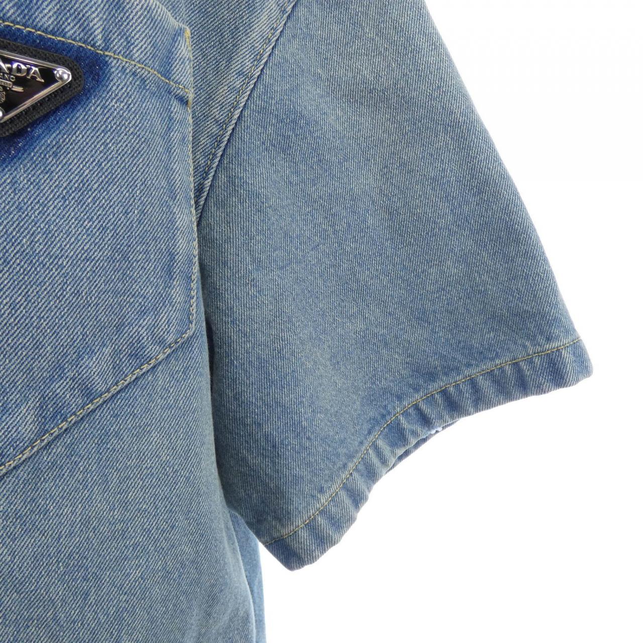 プラダ PRADA トライアングルロゴ GEC067 S212 1ZAB S／Sシャツ