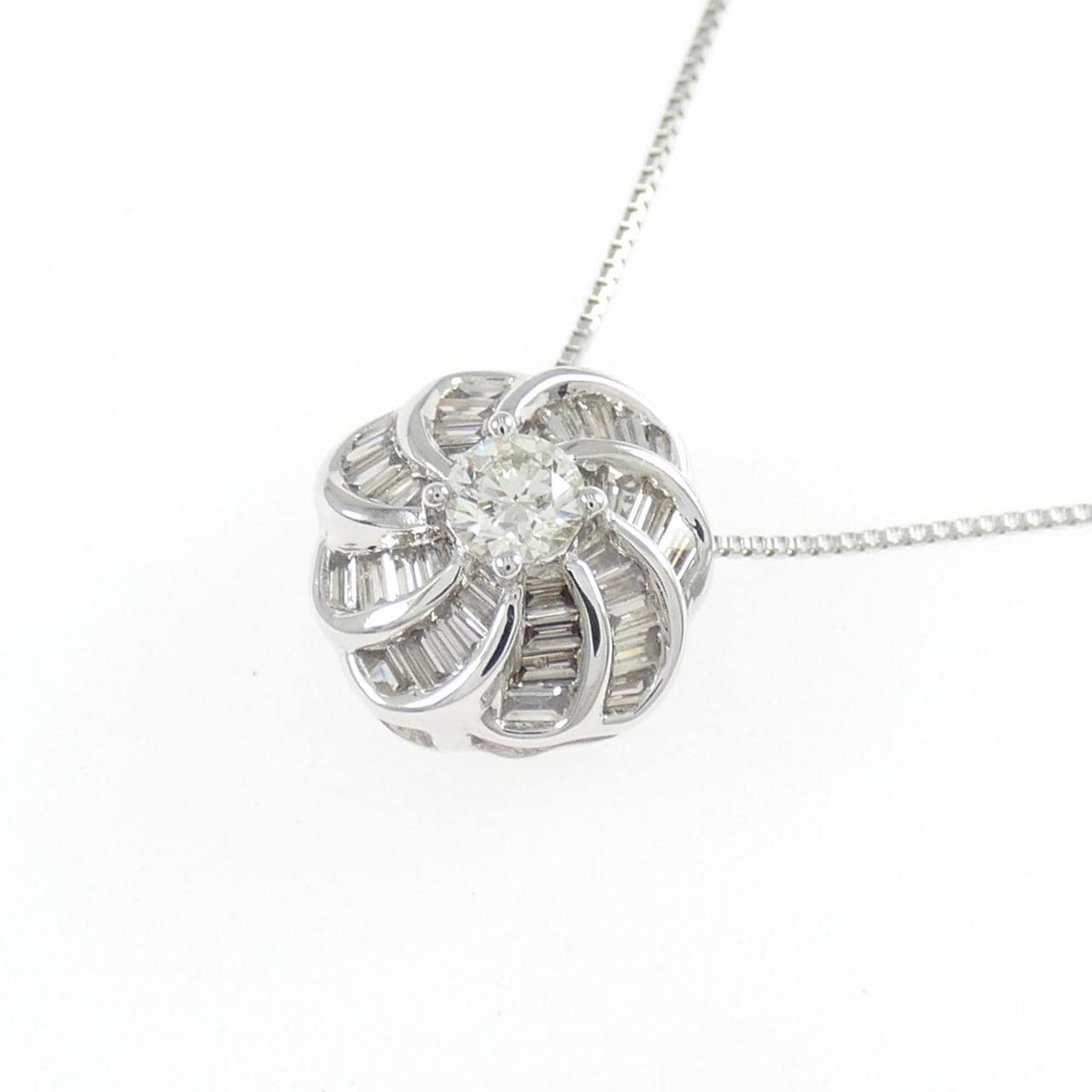 K18WG ダイヤモンド ネックレス 0.37CT