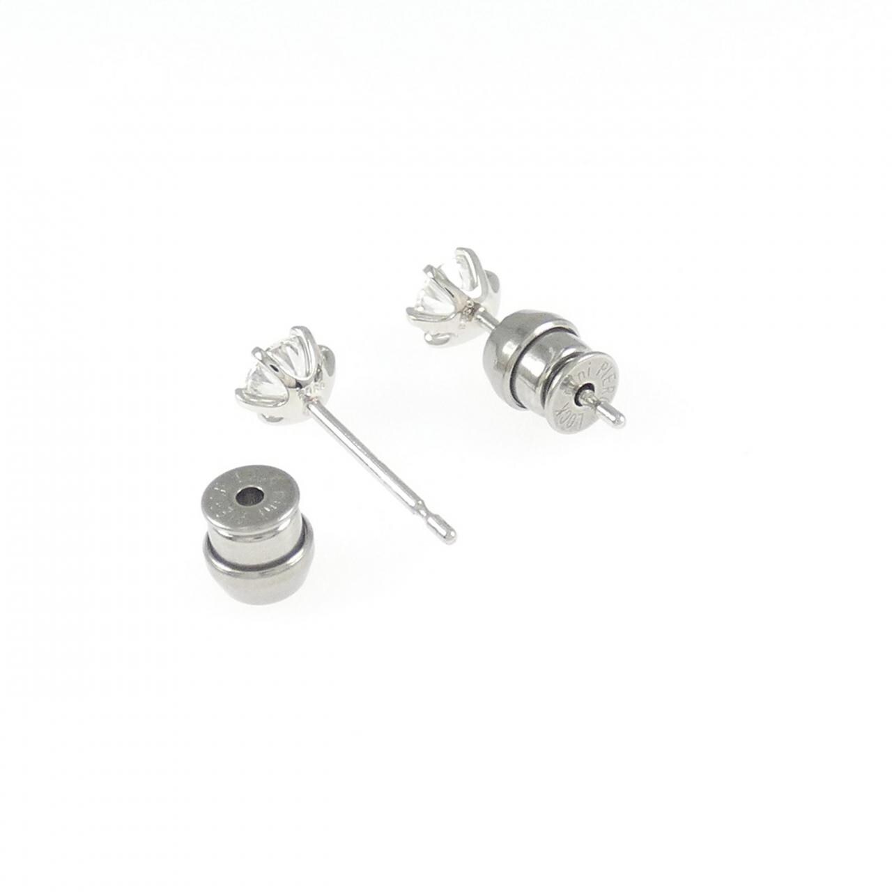 【リメイク】PT900/ST ダイヤモンド ピアス 0.303CT 0.303CT D SI1-2 3EXT-EXT