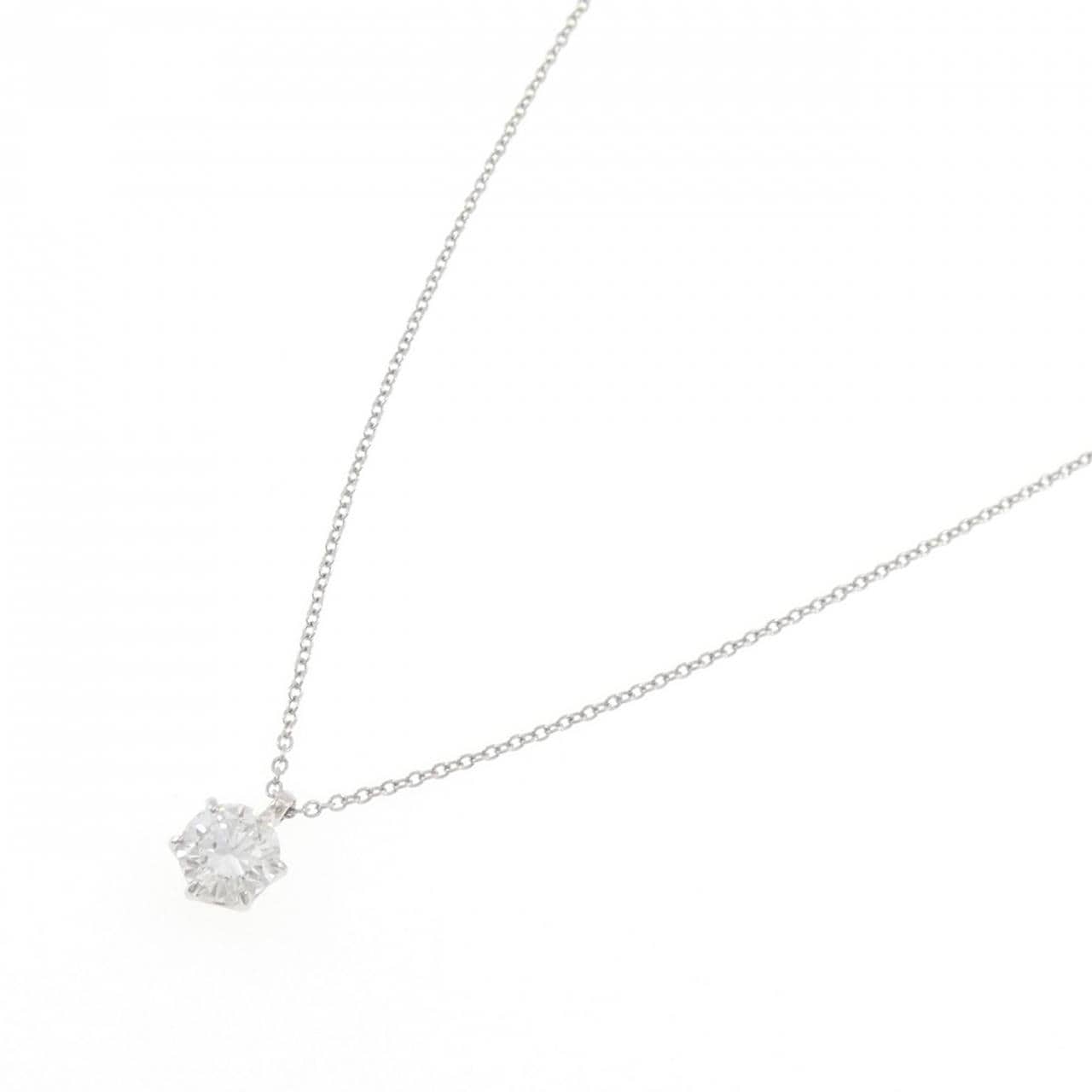 PT900/PT850 ダイヤモンド ネックレス 0.652CT F VS2 VG