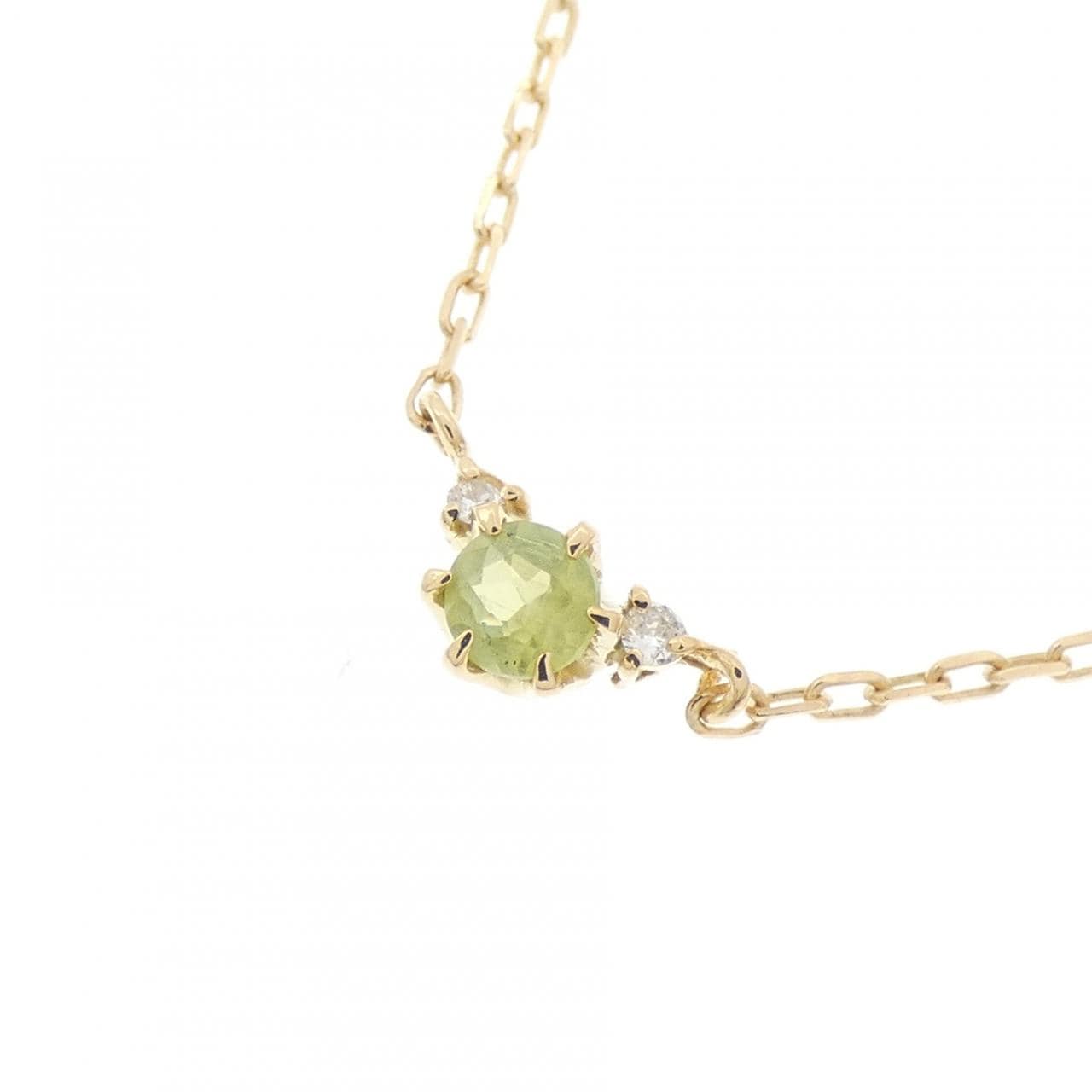 K18YG ペリドット ネックレス