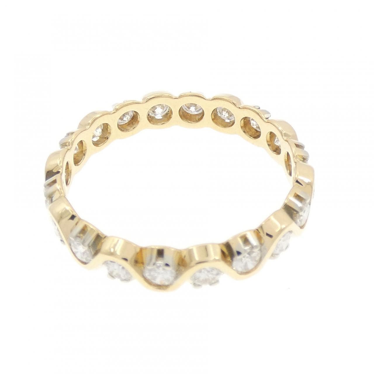750YG フルエタニティ ダイヤモンド リング 0.90CT